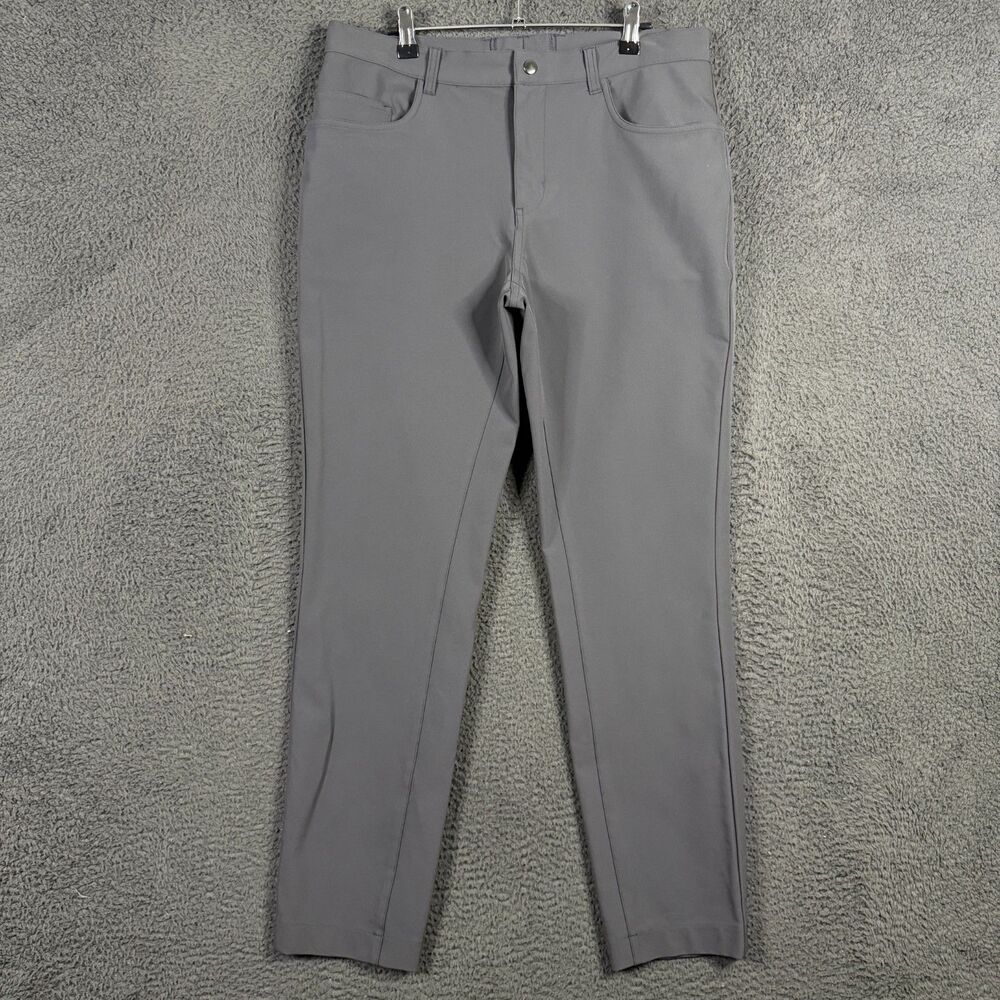 State & Liberty Pants Mens 34x30 Gray Athletic Fit Stretch Tech Chino Athleisure